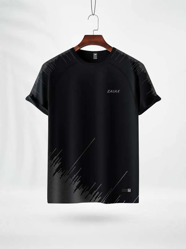 JHIB2 ZAIAX BLACK COLOR PRINT TSHIRT – JHIB2