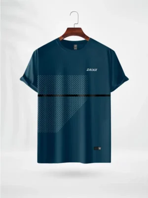 ZAIAX PETROL BLUE CIRCLE PRINT TSHIRT – CKPB