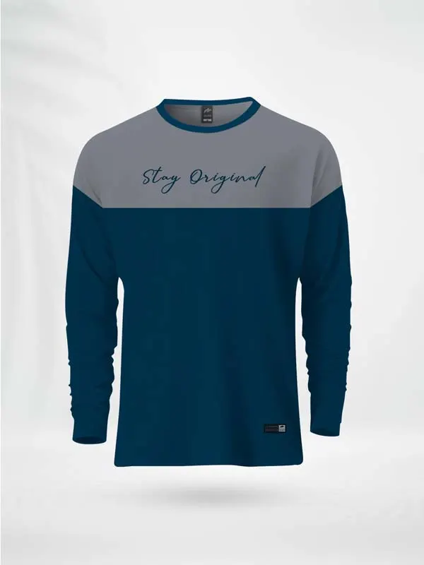 FLGPB ZAIAX GRAY MIDNIGHT BLUE FULL SLEEVE DESIGN TSHIRT -FLGPB