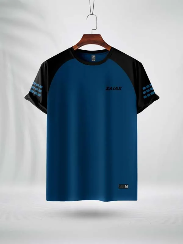 RGBPB ZAIAX BLACK PETROL BLUE RAGLAN TSHIRT – RGBPB