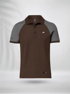 ZAIAX GREY COFFEE RAGLAN POLO – PLRGGCF