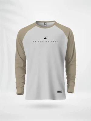 ZAIAX CREAM WHITE FULL SLEEVE REGLAN TSHIRT – FLRGCW