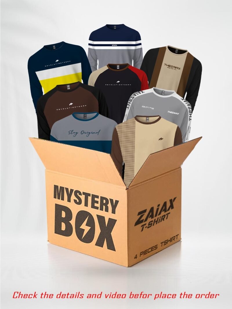 FLMXMSTY4 ZAiAX Any 4 Pieces Mix Full Sleeve T-Shirt Mystery Box – FLMXMSTY4