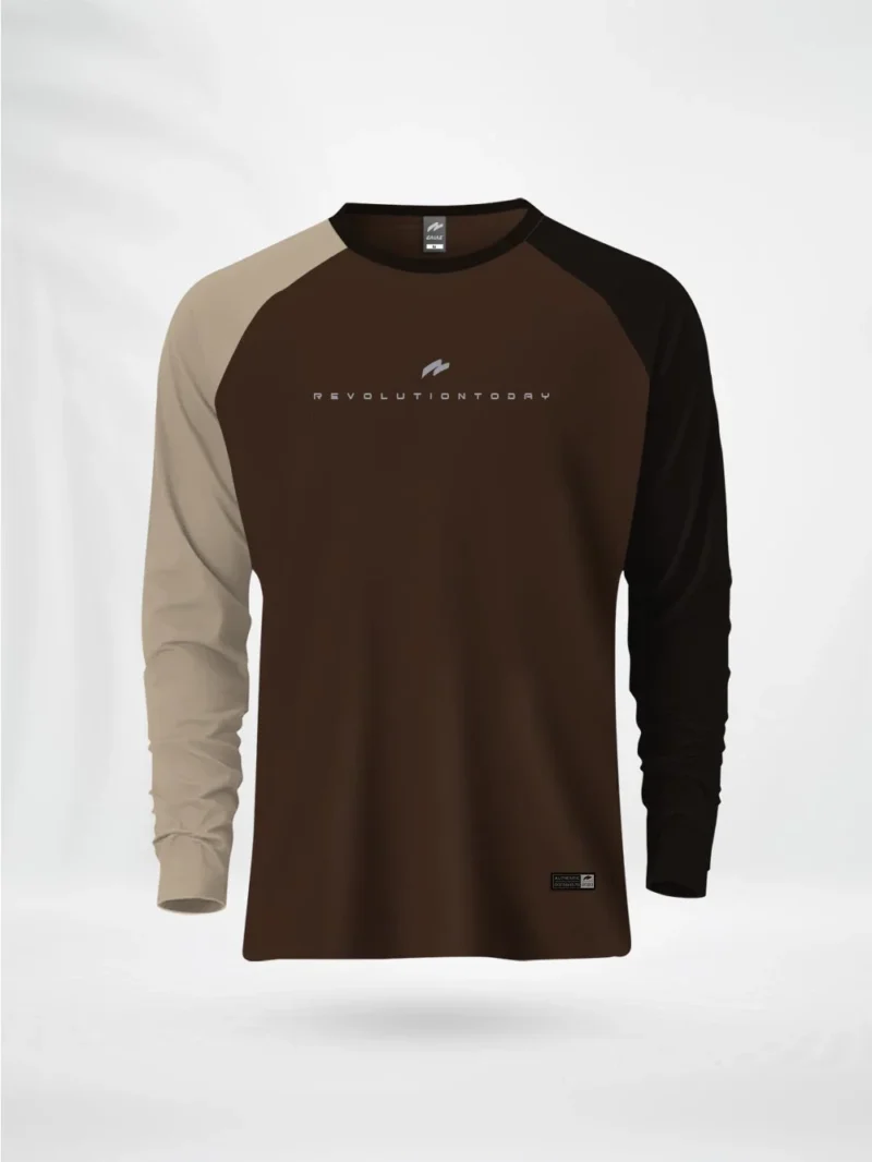 FL1RGCCFB ZAIAX CREAM COFFEE BLACK FULL SLEEVE REGLAN TSHIRT – FL1RGCCFB