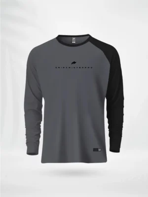 ZAIAX GRAY BLACK FULL SLEEVE REGLAN TSHIRT – FL1RGGB