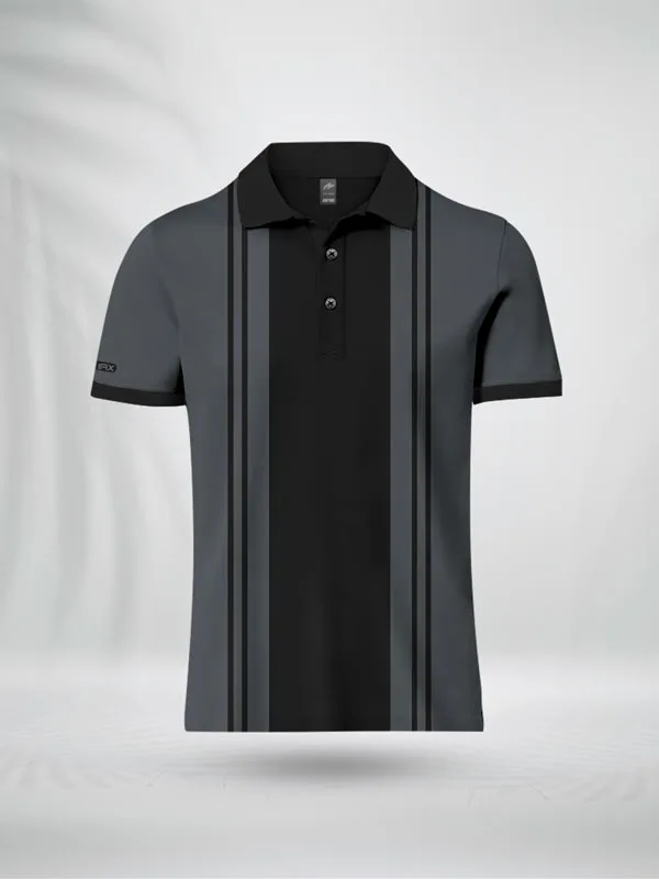 PL4LNGB ZAIAX GRAY BLACK DESIGN POLO – PL4LNGB