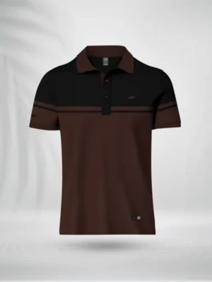 ZAIAX BLACK COFFEE BLUE DESIGN POLO - PLCBBCF